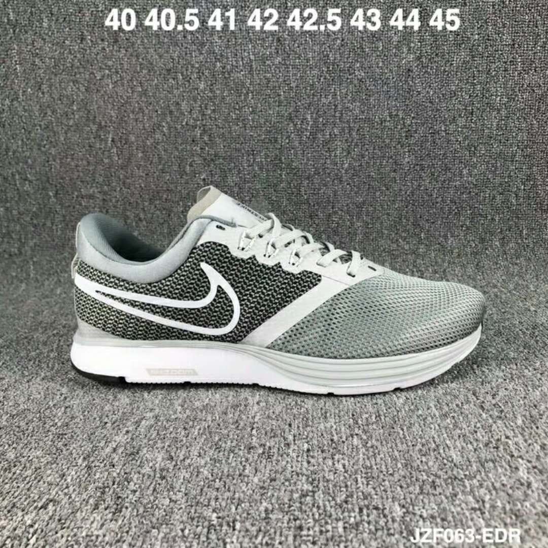 Nike Zoom Strike Grey Black White Running Shoes - Click Image to Close